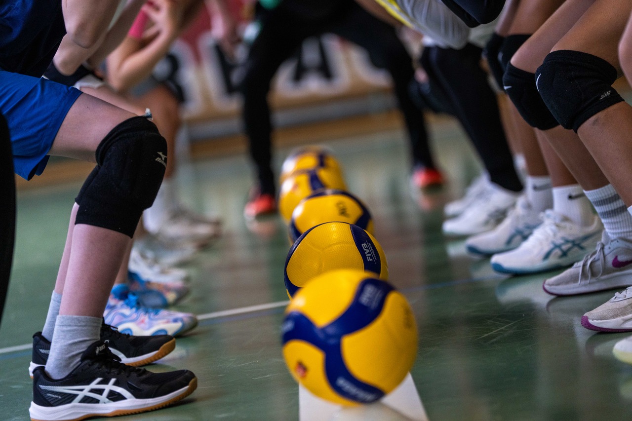 Volleyball camp action