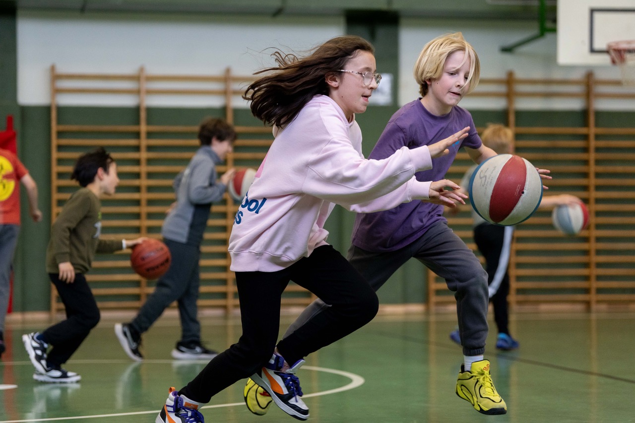 Basketball camp action